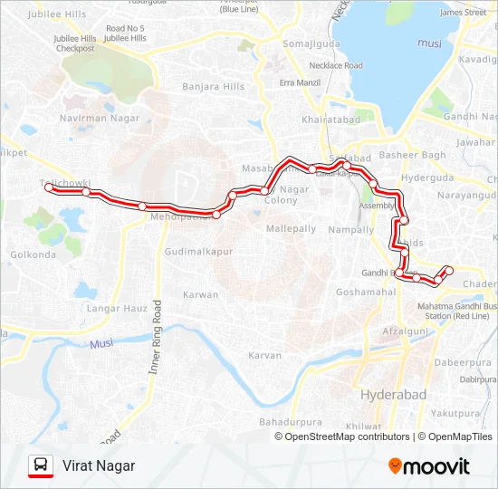 142S Bus Line Map
