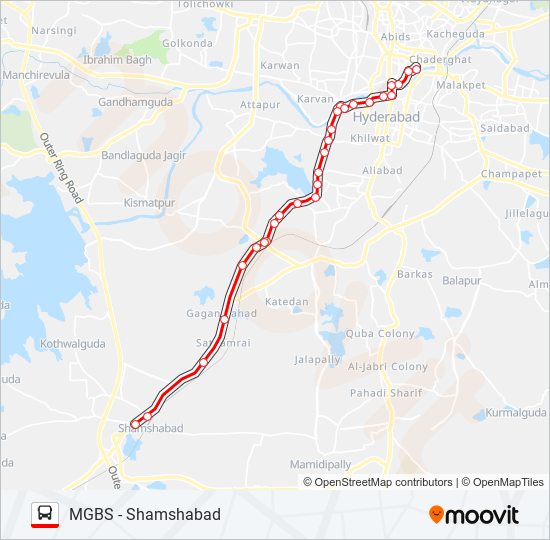 Hyderabad Bus Route Map 251 Route: Schedules, Stops & Maps - Mahatma Gandhi Bus Station (Mgbs)  (Updated)