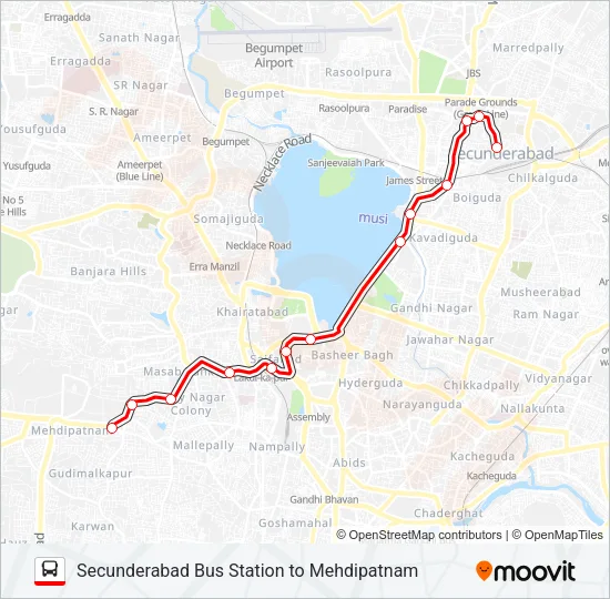 5K Bus Line Map