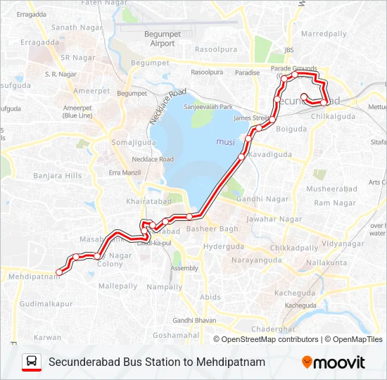 5K Bus Line Map