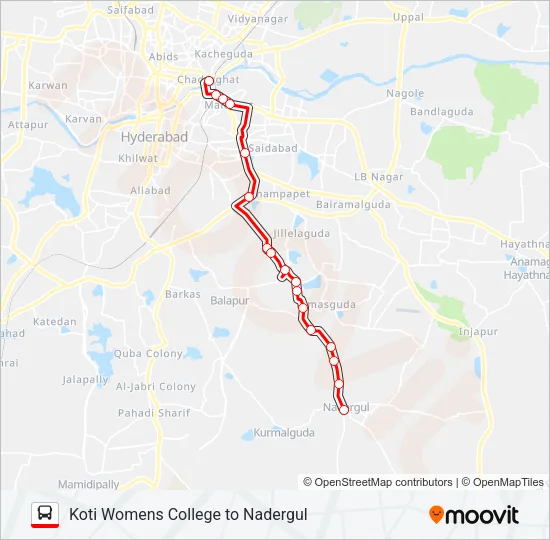 203N Bus Line Map