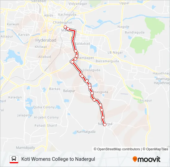 203N Bus Line Map