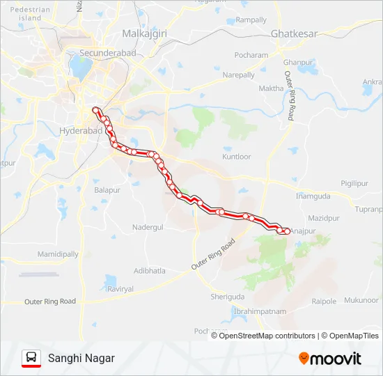 293S Bus Line Map