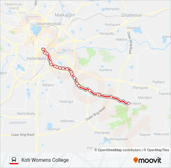 293S Bus Line Map
