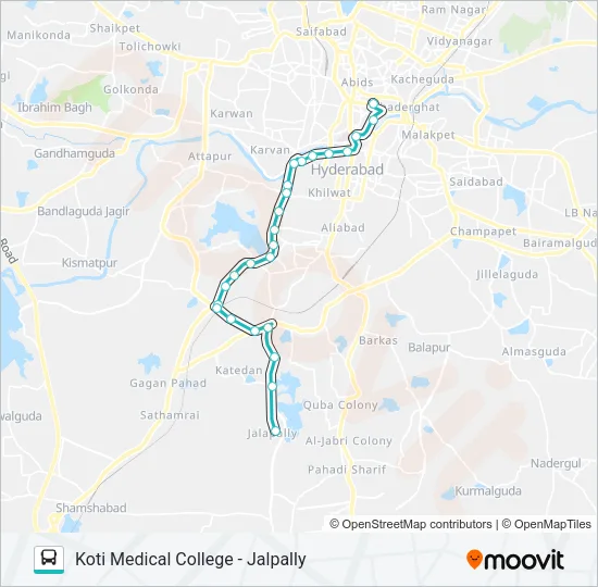 95M Bus Line Map