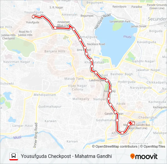 9C Bus Line Map