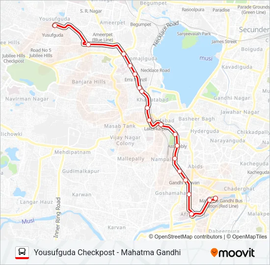 9C Bus Line Map
