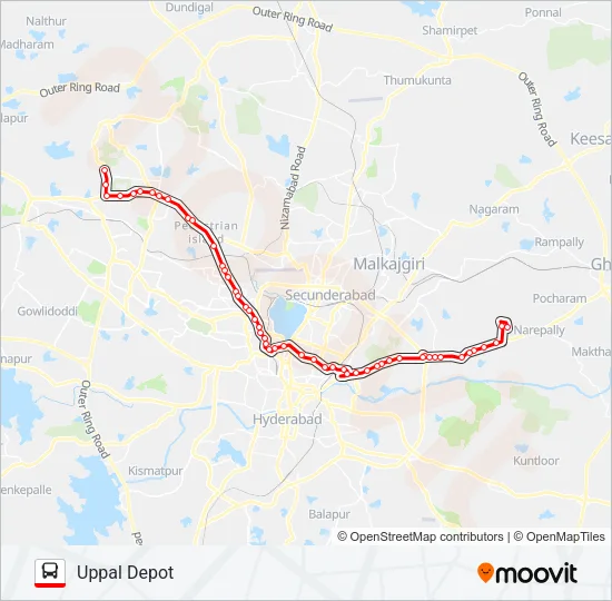 224/113K Bus Line Map