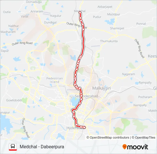229M Bus Line Map