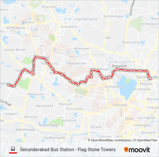 10H/W Bus Line Map