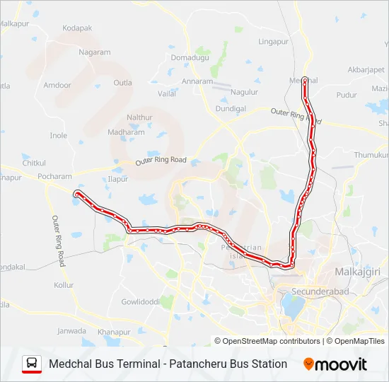 219/229 Bus Line Map
