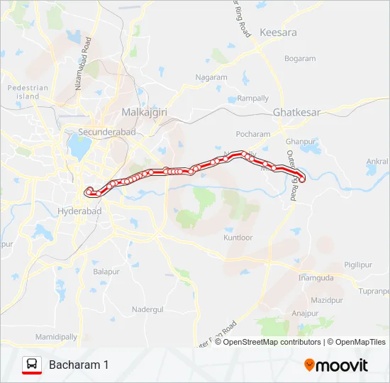 283 Bus Line Map