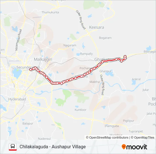245A Bus Line Map