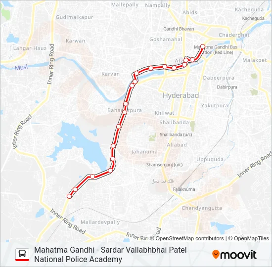 74 Bus Line Map