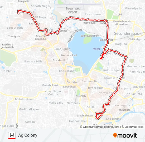45A Bus Line Map