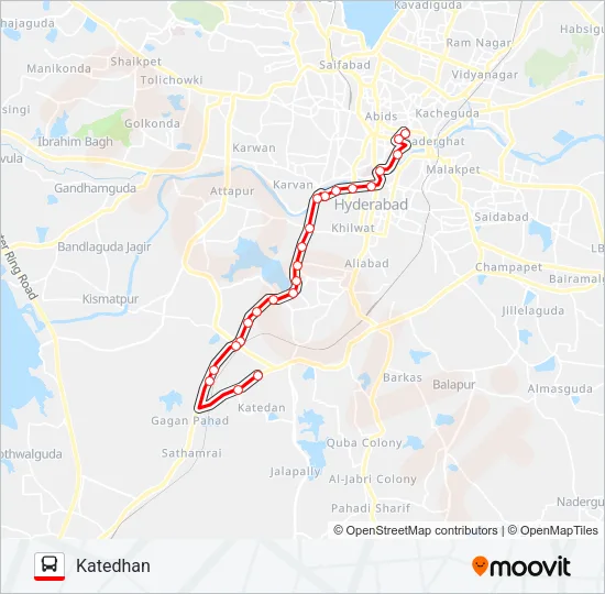 95K Bus Line Map