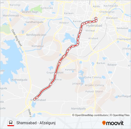 251A bus Line Map