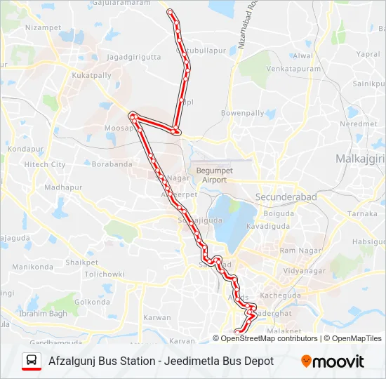 9K Bus Line Map