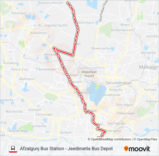9K Bus Line Map