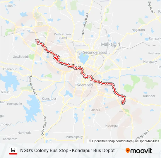 127K/V Bus Line Map