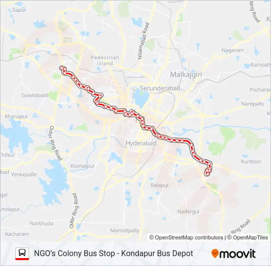 127K/V Bus Line Map