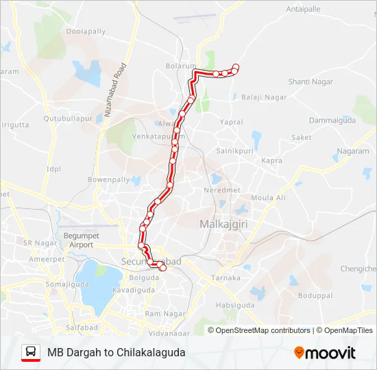 22D Bus Line Map