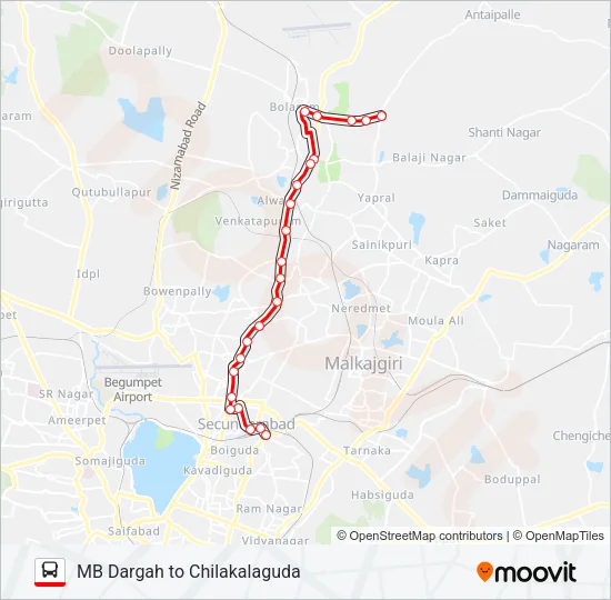 22D Bus Line Map