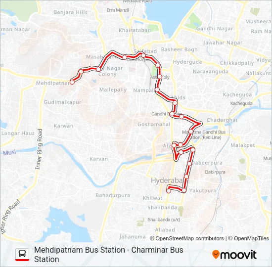 65 Bus Line Map