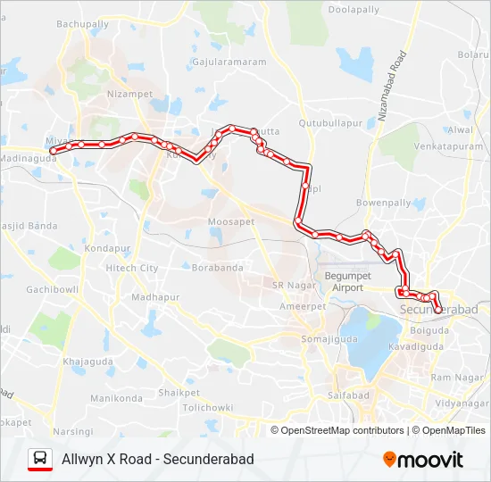 30A Bus Line Map