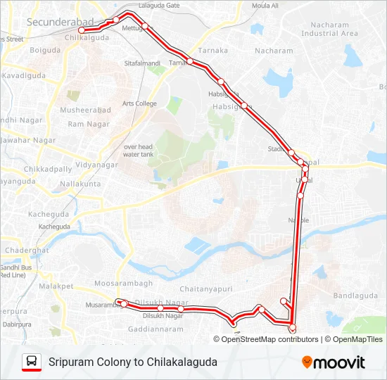 90M Bus Line Map