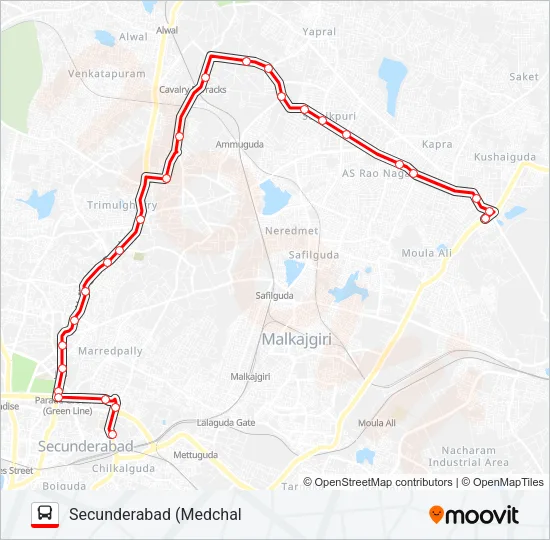 24E Bus Line Map