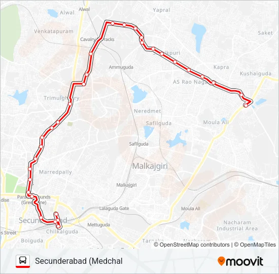 24E Bus Line Map