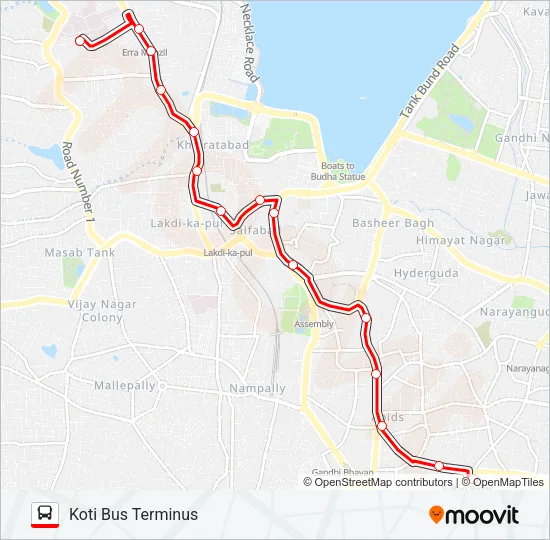 135 Bus Line Map