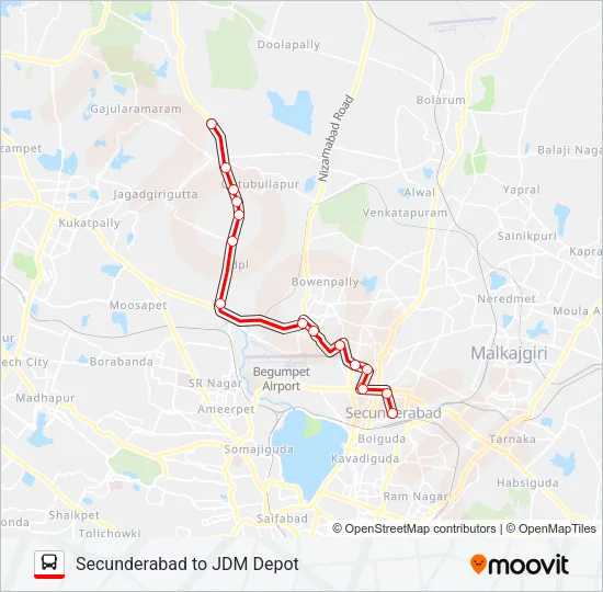 29B Bus Line Map