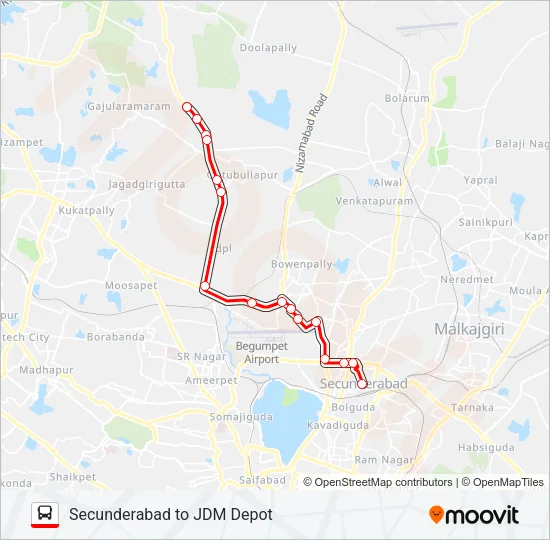 29B Bus Line Map