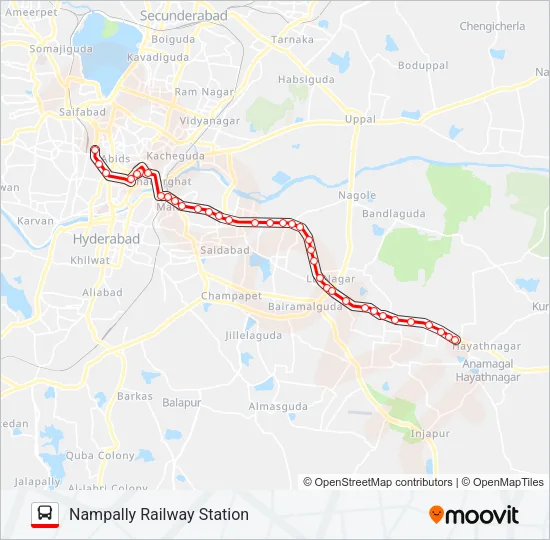 208 Bus Line Map