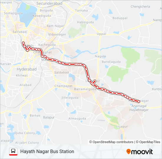 208 Bus Line Map