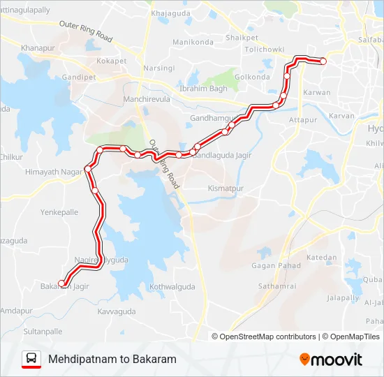 288B Bus Line Map