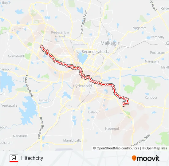 127K/S Bus Line Map