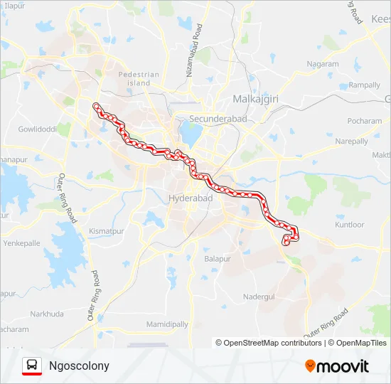 127K/S Bus Line Map