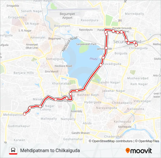 5 Bus Line Map