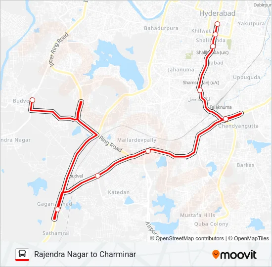 178R Bus Line Map