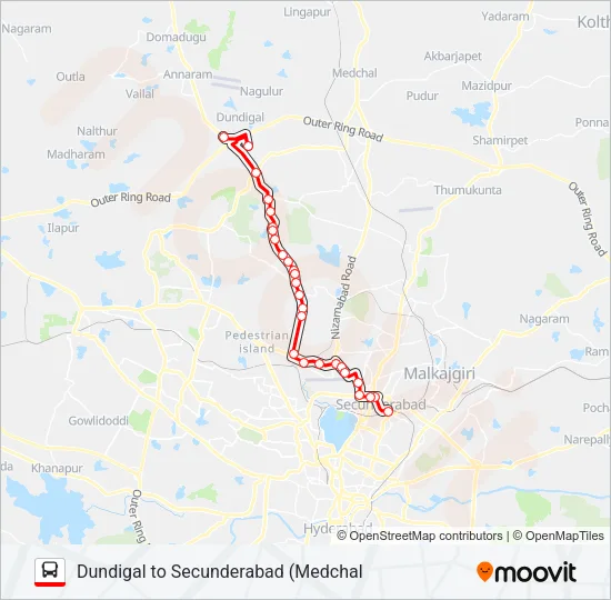 227B Bus Line Map