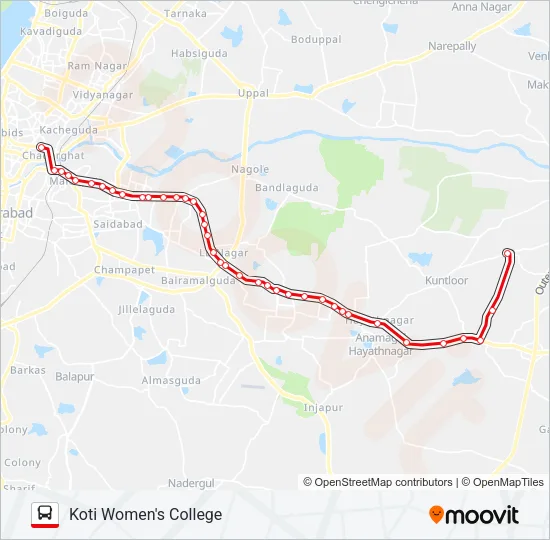 204P Bus Line Map