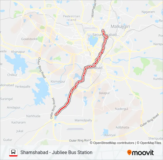 251J Bus Line Map
