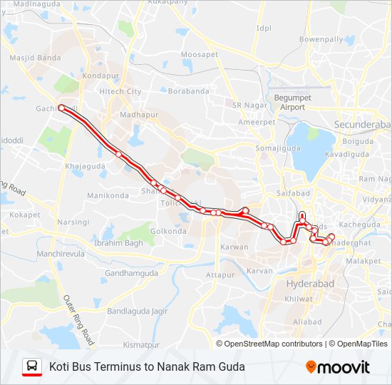 116N bus Line Map