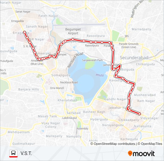 45 Bus Line Map