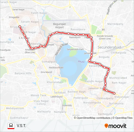 45 Bus Line Map