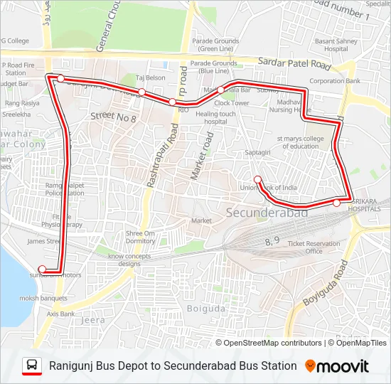 7X Bus Line Map