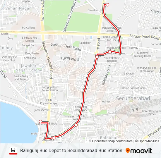 7X Bus Line Map